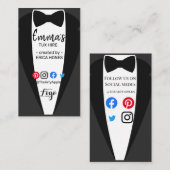 タキシードウェディングプランナーイベントオーガナイザーPROM 名刺 (正面/裏面)