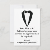 タキシードエレガントドミニマルシックなグルメ 招待状 (正面)