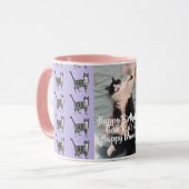 タキシードキャッおもしろいトハッピーダンス誕生日マグカップ虎猫 マグカップ (正面左)
