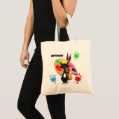 タキシードキャットと絵の具パレット トートバッグ (正面(商品))