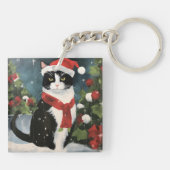 タキシードキャットのクリスマス キーホルダー (裏面)