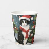 タキシードキャットのクリスマス 紙コップ (正面)