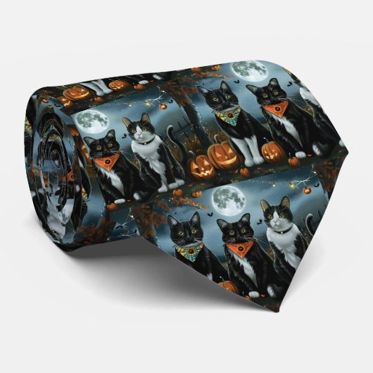 タキシードキャットのハロウィーン ネクタイ (ロール)