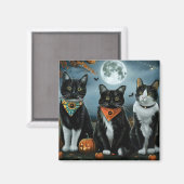 タキシードキャットのハロウィーン マグネット (正面/裏面)
