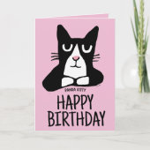 タキシードキャットアートベスティー誕生日パンダ子猫カード シーズンカード (正面)