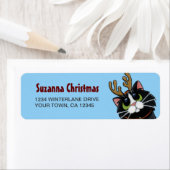 タキシードキャットトナディースクリスマス差出人住所ラベル ラベル (インサイチュ)