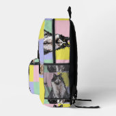 タキシードキャットパステルカラーズピンクガールズキッズ プリントバックパック (右)