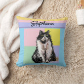 タキシードキャットパステルカラーズピンクガールズ名 クッション (ブランケット)