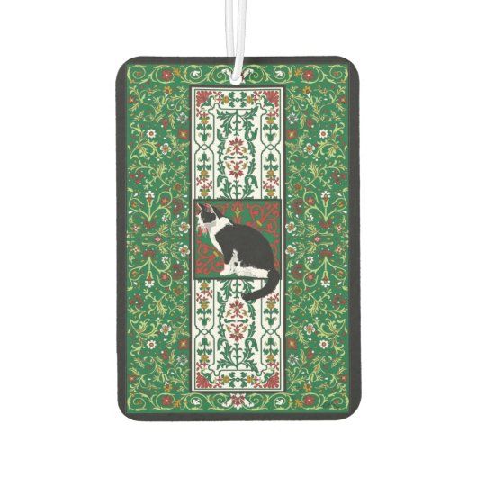 タキシードキャットファンシーデザイングリーン カーエアーフレッシュナー (裏面)