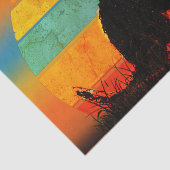 タキシードキャットレトロスタイルヴィンテージサンセット 薄葉紙 (詳細)