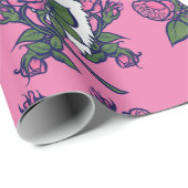 タキシードキャット牡丹フローラアートタキシーキャッツ ラッピングペーパー (ロールコーナー)