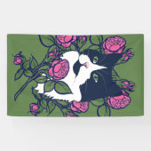 タキシードキャット牡丹フローラアートタキシーキャッツ 横断幕 (横)