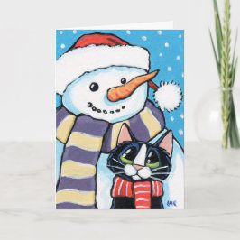 タキシードキャット&ニンジンノーズ雪だるま絵画ズ シーズンカード