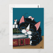 タキシードキャット&ホワイトネズミベッドタイムストーリーイラストレーション ポストカード (正面/裏面)