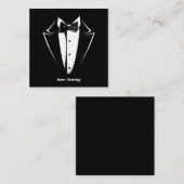 タキシードクラシックパーティーコンおもしろいサートフェスティバルデザイン スクエア名刺 (正面/裏面)