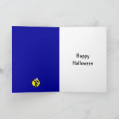 タキシードスーツのハロウィーンの骸骨 カード (内部)