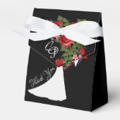 タキシードスーツ&ブライド結婚シルエット フェイバーボックス (正面サイド)