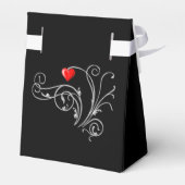 タキシードスーツ&ブライド結婚シルエット フェイバーボックス (裏面サイド)