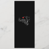 タキシードスーツ&ブライド結婚シルエット メニュー (裏面)