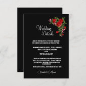 タキシードスーツ & 花嫁のシルエット ウェディング エンクロージャーカード (正面/裏面)