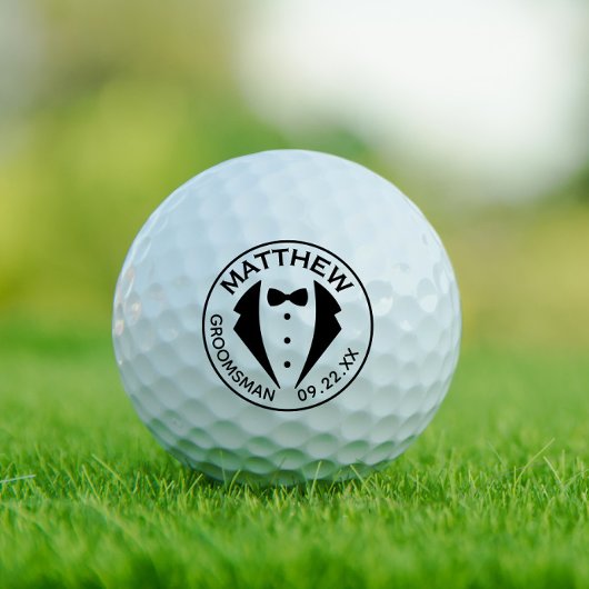 タキシードテンプレートグロムスマン花婿介添人ゴルフボール ゴルフボール