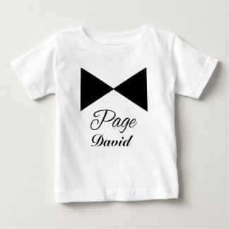 タキシードネクタイカスタマイズ可能ページボーイTシャツ ベビーTシャツ