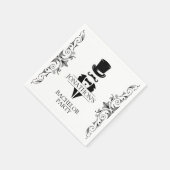 タキシードバチュラーパーティカクテル スタンダードカクテルナプキン (角)