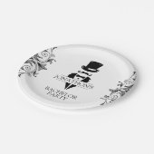 タキシードバチュラーパーティ ペーパープレート (アングル)