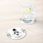 タキシードバチュラーパーティ ラウンドペーパーコースター (インサイチュ)