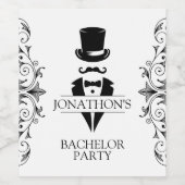 タキシードバチュラーパーティ ワインラベル (シングルラベル)