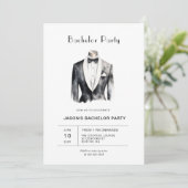 タキシードバチュラーパーティ 招待状 (スタンド正面)