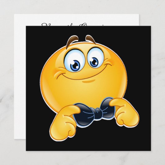 タキシードブラックタイイベント招待状 招待状 (正面/裏面)