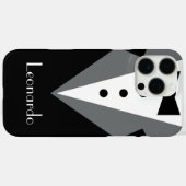 タキシードブラックタイパーソナライズされたプ Case-Mate iPhoneケース (裏面 (横))