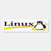 タキシードプロダクトとのLinuxのロゴ バンパーステッカー (正面)