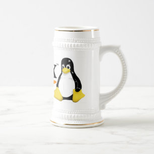 タキシードプロダクトとのLinuxのロゴ ビールジョッキ
