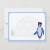 タキシードペンギンの冬のパーティー 招待状 (裏面)