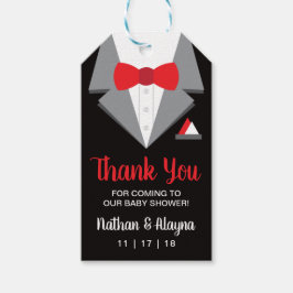 タキシードメッセージカード、ベビーシャワーラベル ギフトタグ