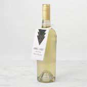 タキシードモダンアールデコお祝い ボトルネックタグ (アングル)