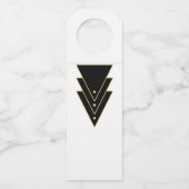 タキシードモダンアールデコお祝い ボトルネックタグ (裏面)