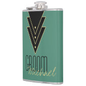 タキシードモダンアールデコ新郎 フラスク (左)