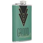 タキシードモダンアールデコ新郎 フラスク (右)