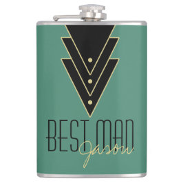 タキシードモダンアールデコ花婿介添人 フラスク