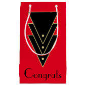 タキシードモダンアールデコ スモールペーパーバッグ (正面)