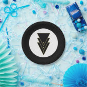 タキシードモダンアールデコ ペーパープレート (パーティー)