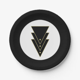 タキシードモダンアールデコ ペーパープレート