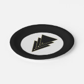 タキシードモダンアールデコ ペーパープレート (アングル)