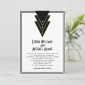 タキシードモダンアールデコ 招待状 (スタンド正面)