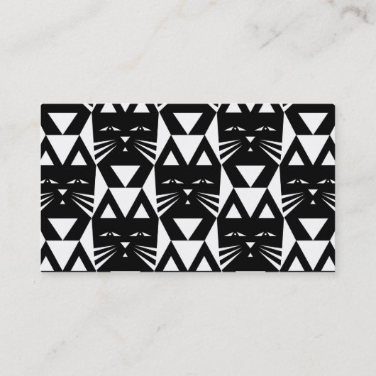 タキシードモダン猫の幾何学的 名刺 (裏面)