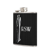 タキシードモノグラムの- フラスク (左)