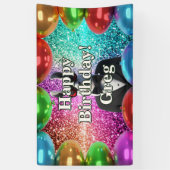 タキシードラマパーソナライズされたキャラクター誕生日 横断幕 (縦)